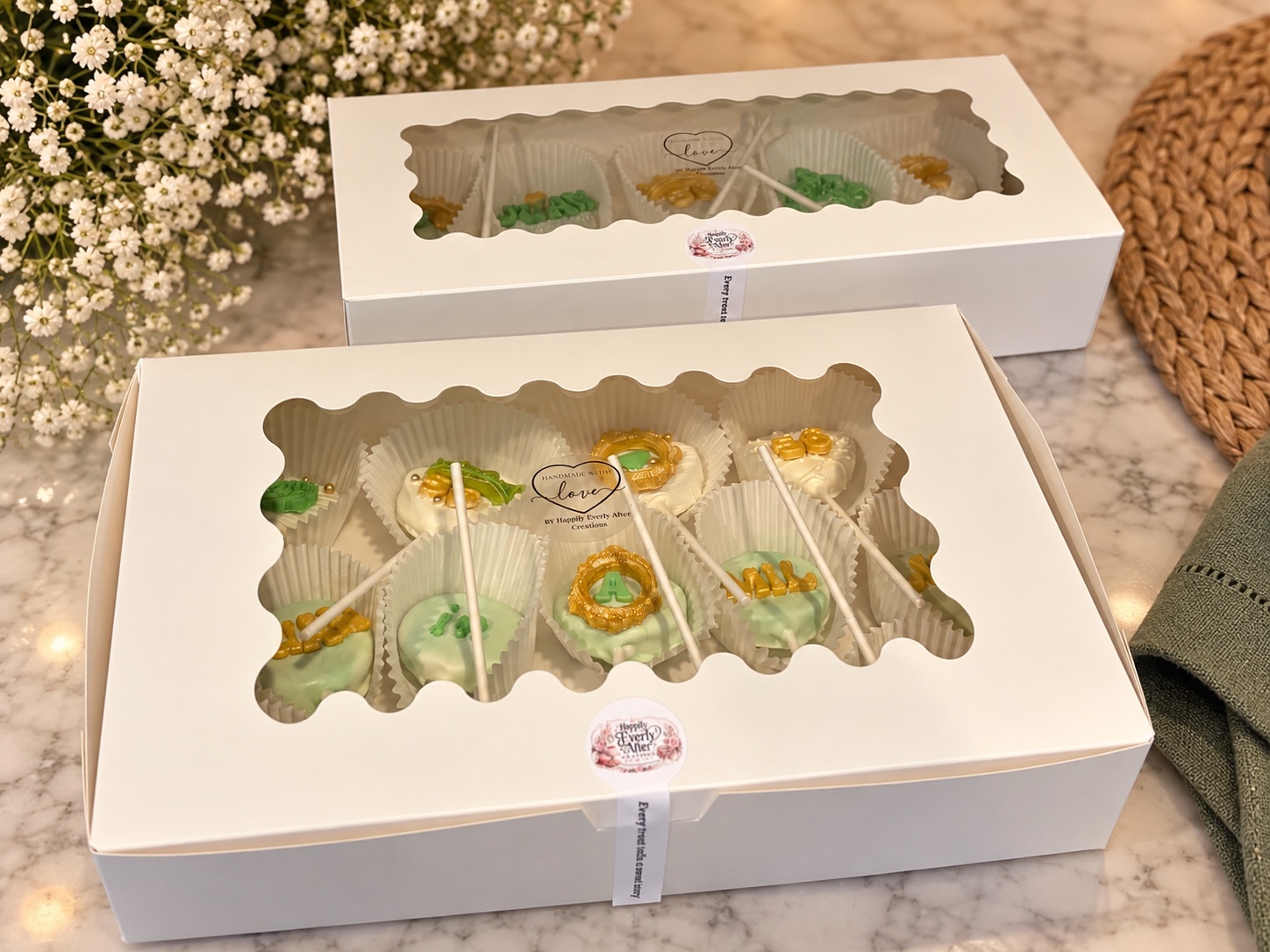 Vanilla Cake Pops custom design example